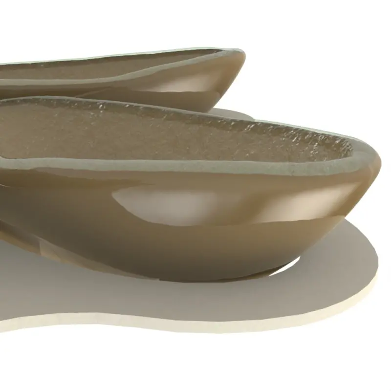 My Glass Studio Appetizer Server, Natural - Set of 2 - Dia: 30 cm, H: 14 cm My Glass Studio Appetizer Server, Natural - Set of 2 - Dia: 30 cm, H: 14 cm