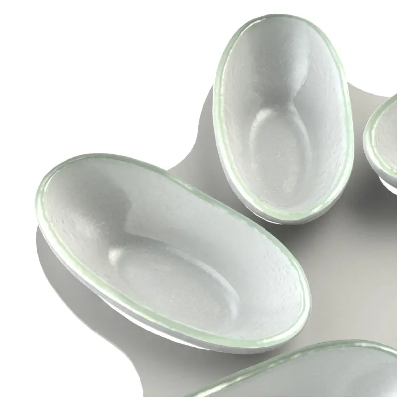 My Glass Studio Dip Bowl Set, Grey - Set of 2 - Dia: 30 cm, H: 14 cm My Glass Studio Dip Bowl Set, Grey - Set of 2 - Dia: 30 cm, H: 14 cm