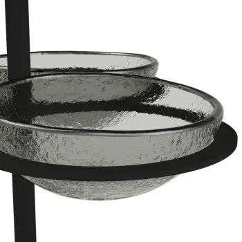 My Glass Studio Appetizer Server, Grey - Set of 2 - 36.0 x 28.0 x 36.0 cm