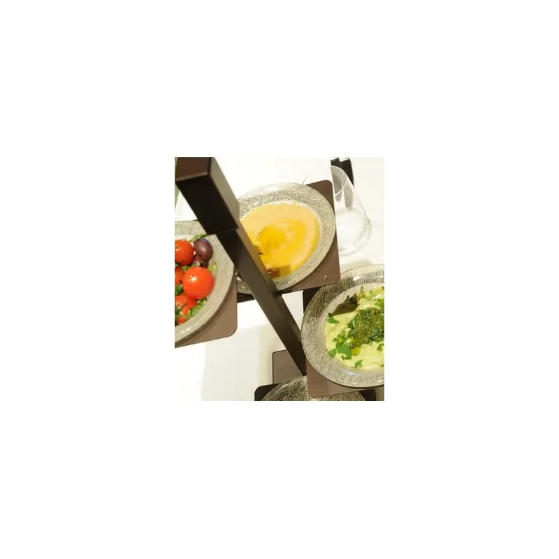 My Glass Studio Appetizer Server, Green - Set of 2 - 32.6 x 32.6 x 43.2 cm My Glass Studio Appetizer Server, Green - Set of 2 - 32.6 x 32.6 x 43.2 cm