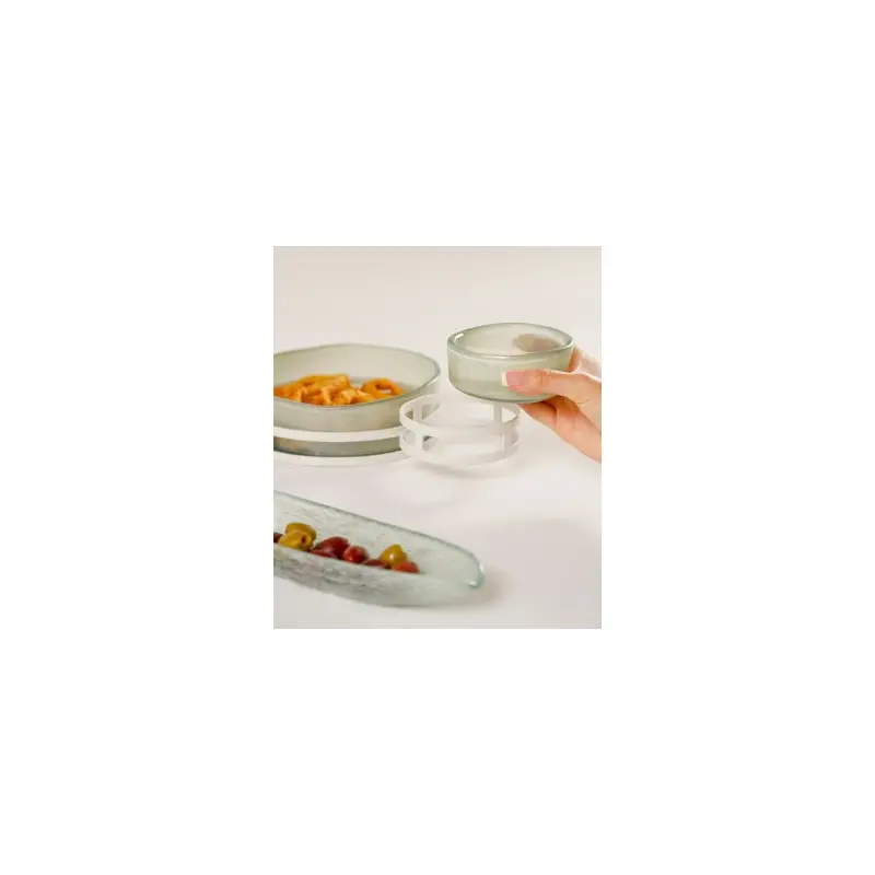 My Glass Studio Chip Dip Server, Grey - Set of 2 - 29.0 x 18.5 x 8.0 cm My Glass Studio Chip Dip Server, Grey - Set of 2 - 29.0 x 18.5 x 8.0 cm