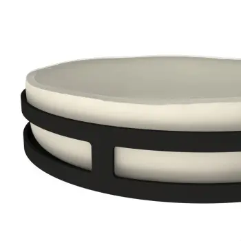 My Glass Studio Chip Dip Server, Cream - Set of 2 - 29.0 x 18.5 x 8.0 cm