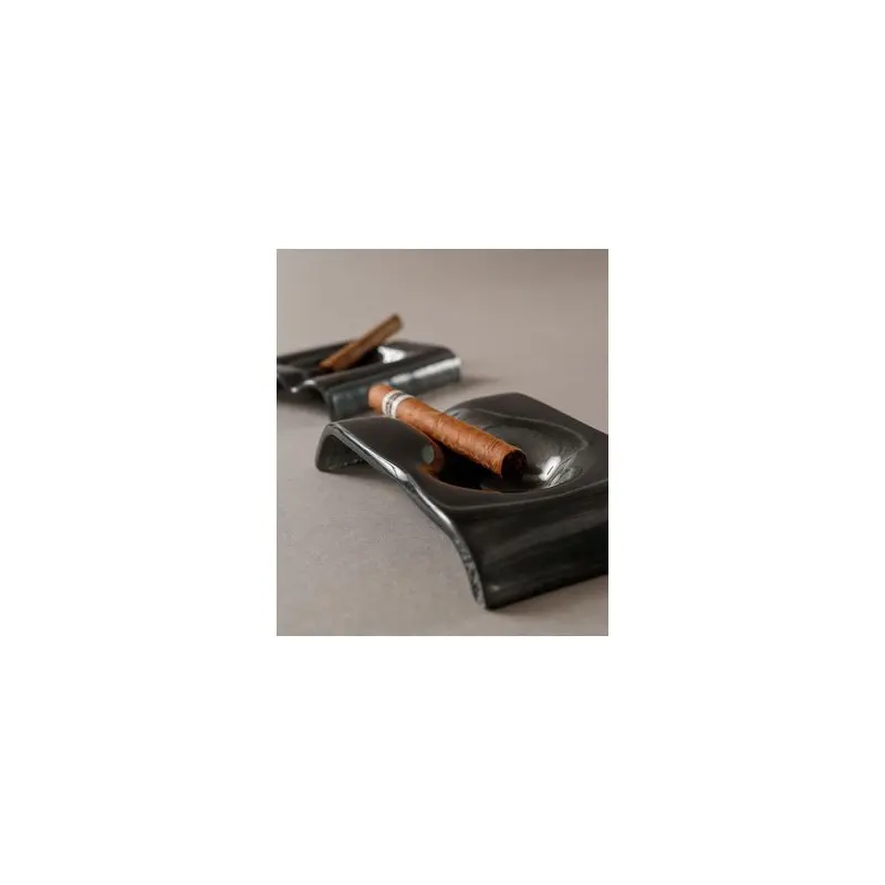 My Glass Studio Ashtray, Black - Set of 4 - 18.5 x 12.0 x 3 cm My Glass Studio Ashtray, Black - Set of 4 - 18.5 x 12.0 x 3 cm