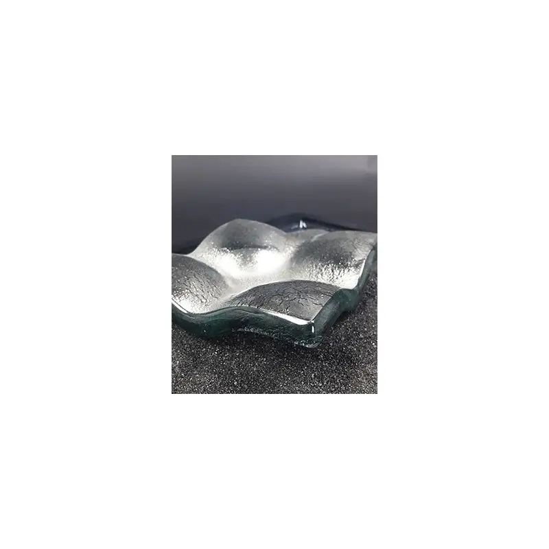 My Glass Studio Ashtray, Silver - Set of 4 - 14.0 x 14.0 x 4 cm