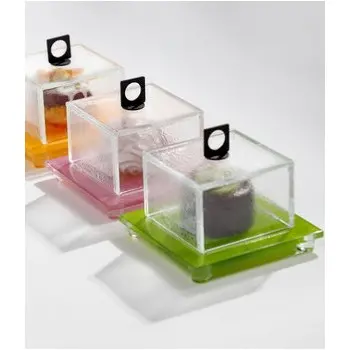 My Glass Studio Glass Food Cover, Clear - Set of 4 - 11.0 x 11.0 x 10.0 cm