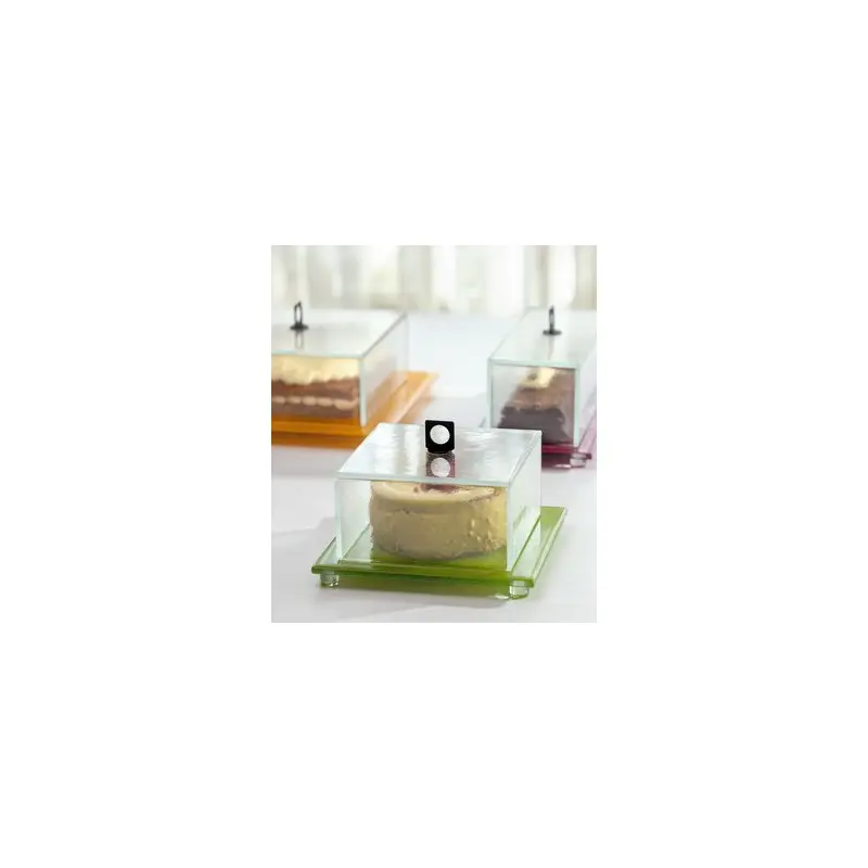 My Glass Studio Glass Food Cover, Clear - Set of 4 - 17.5 x 17.5 x 12.0 cm