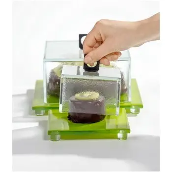My Glass Studio Glass Food Cover, Clear - Set of 4 - 17.5 x 17.5 x 12.0 cm