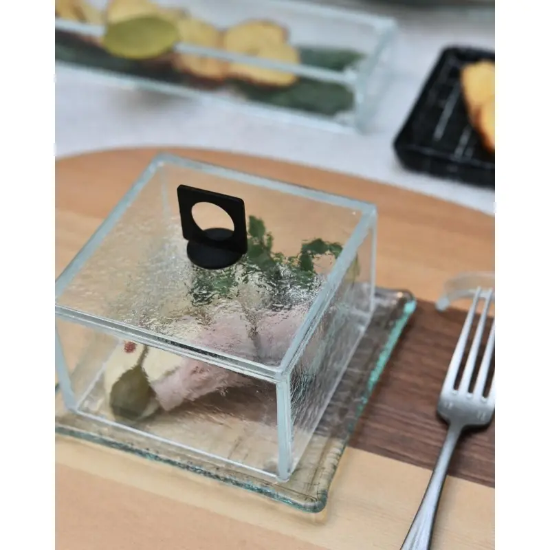 My Glass Studio Glass Food Cover, Grey - Set of 4 - 11.0 x 11.0 x 10.0 cm My Glass Studio Glass Food Cover, Grey - Set of 4 - 11.0 x 11.0 x 10.0 cm