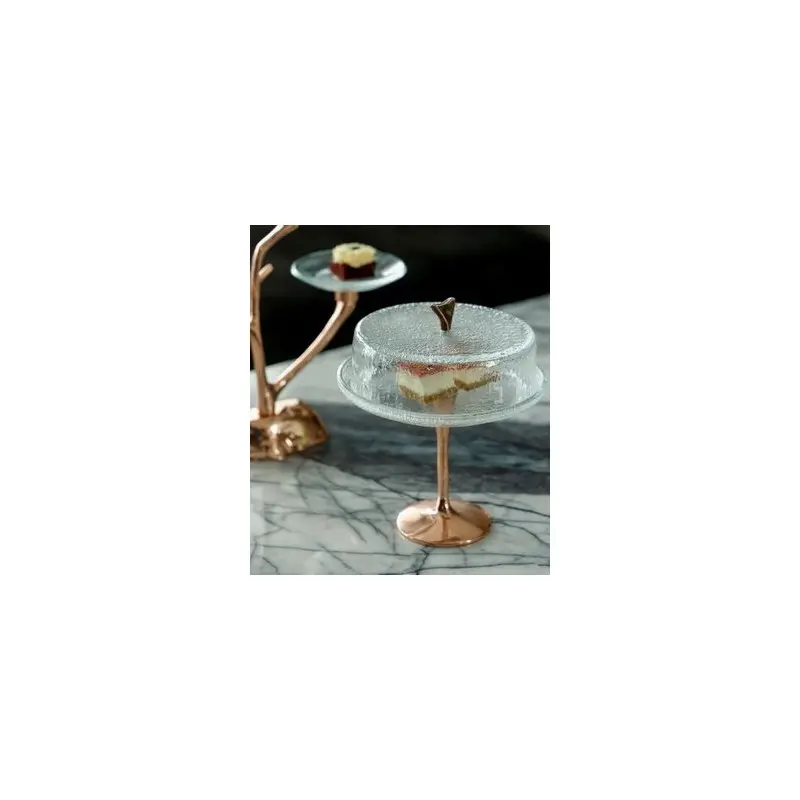 My Glass Studio Cake Stand & Dome, Clear - Set of 2 - Dia: 20 cm, H: 26 cm