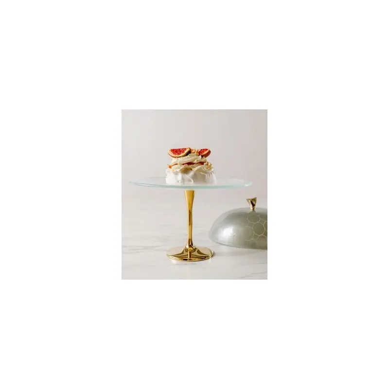 My Glass Studio Cake Stand & Dome, Black - Set of 4 - Dia: 24 cm, H: 26 cm