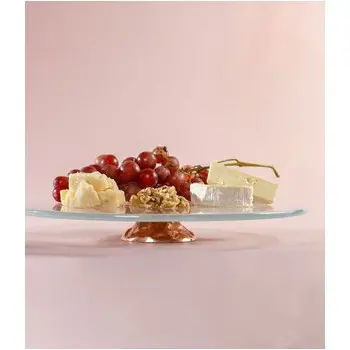 My Glass Studio Cake Stand, Clear - Set of 2 - Dia: 35 cm, H: 4 cm
