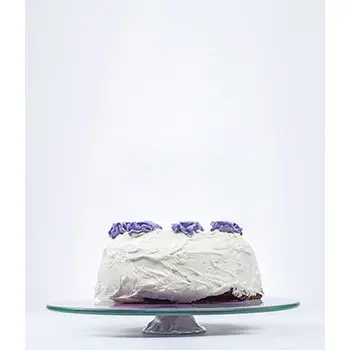 My Glass Studio Cake Stand, White - Set of 2 - Dia: 35 cm, H: 4 cm