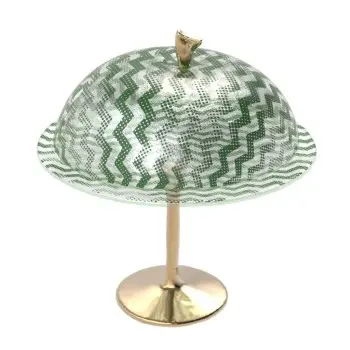 My Glass Studio Cake Stand, Grey - Dia: 24 cm, H: 15 cm