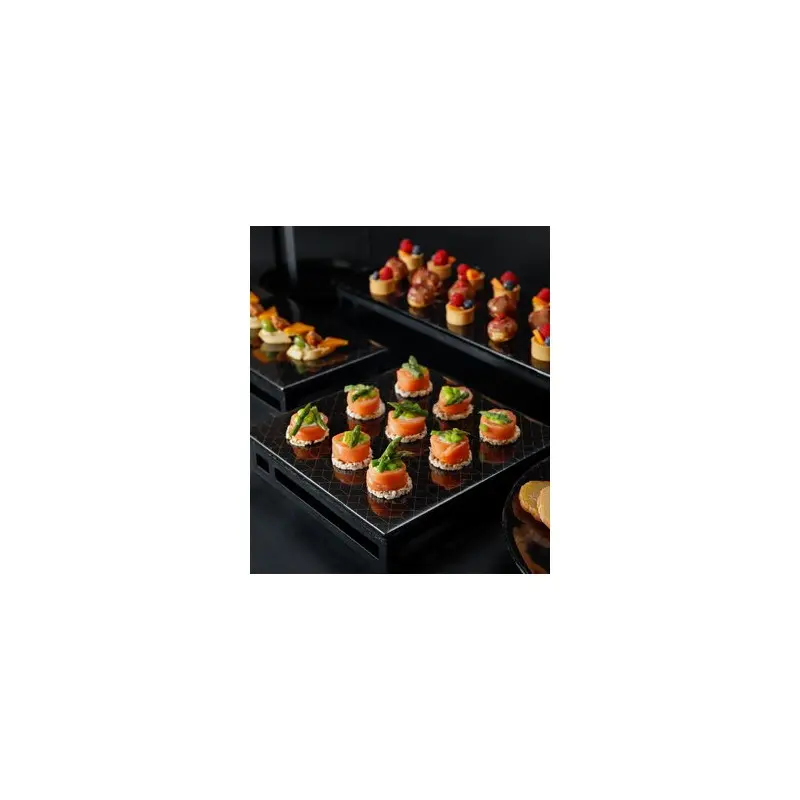 My Glass Studio Tiered Serving Platter, Black - 27.0 x 27.0 x 6 cm - MyGlassStudio