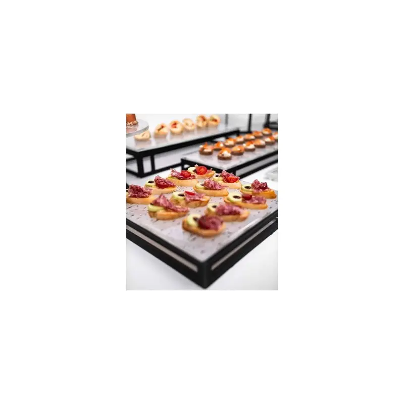 My Glass Studio Tiered Serving Platter, Black - 27.0 x 27.0 x 6 cm - MyGlassStudio