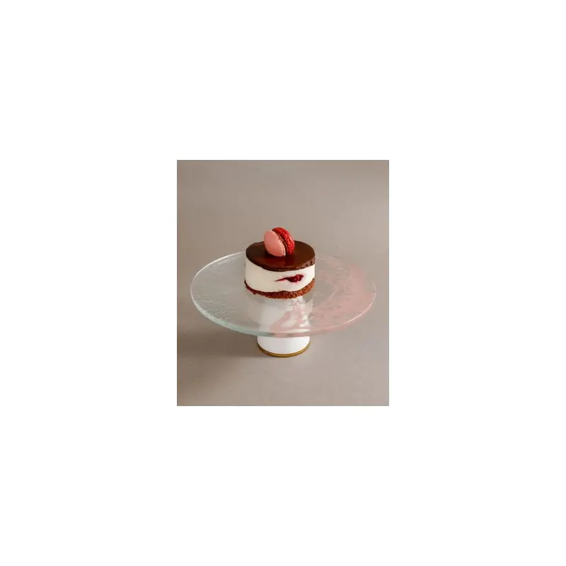 My Glass Studio Small Cake Stand, Tan - Set of 2 - Dia: 21 cm, H: 7 cm - MyGlassStudio