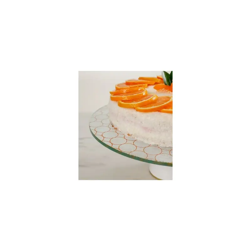My Glass Studio Cake Stand, White - Set of 2 - Dia: 33 cm, H: 10 cm - MyGlassStudio