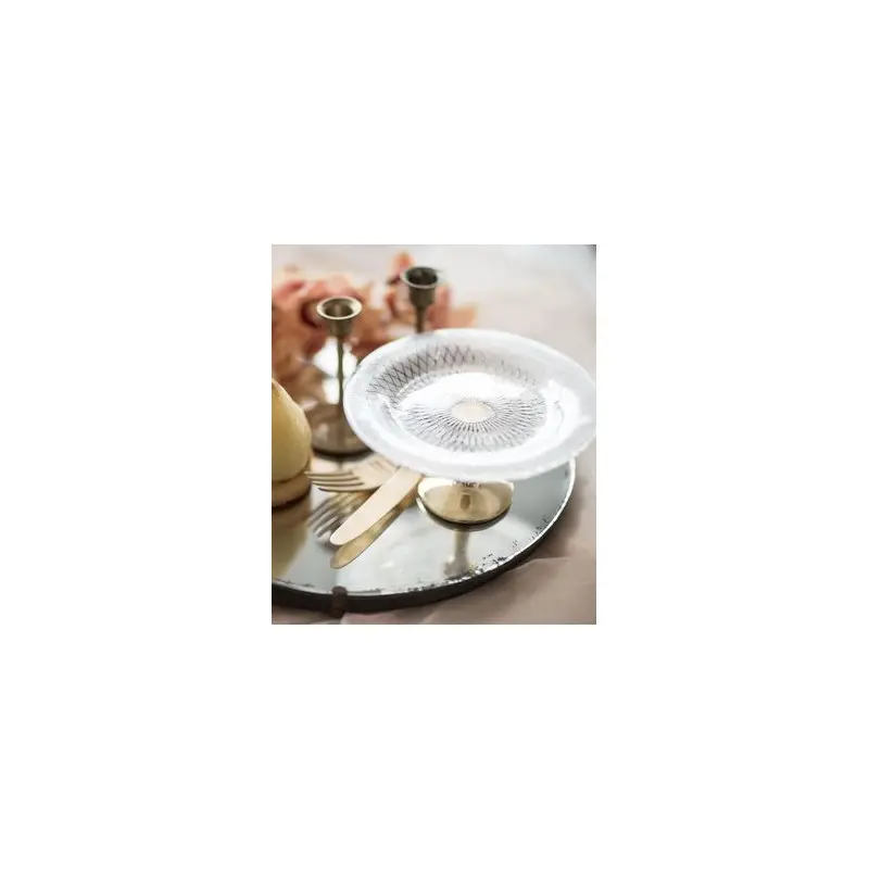 My Glass Studio Small Cake Stand, Black - Set of 9 - Dia: 14 cm, H: 8 cm