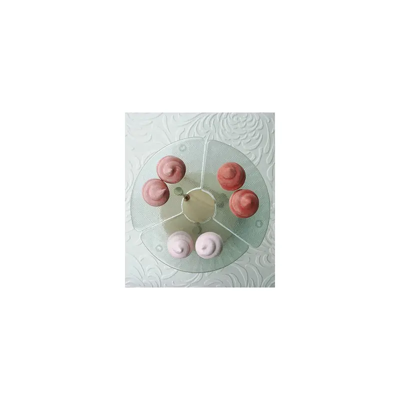 My Glass Studio Petit Fours Stand, White - Set of 4 - Dia: 18 cm, H: 12 cm My Glass Studio Petit Fours Stand, White - Set of 4 - Dia: 18 cm, H: 12 cm
