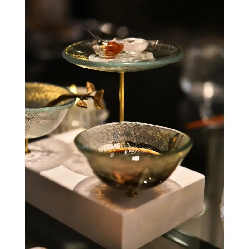 My Glass Studio Nut Bowl, Natural - Set of 4 - 17.5 x 11.0 x 15.0 cm