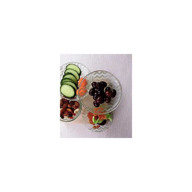 My Glass Studio Nut Bowl, Clear - Set of 4 - 21.5 x 21.5 x 19 cm