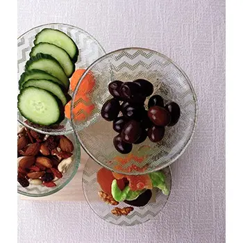 My Glass Studio Nut Bowl, Clear - Set of 4 - 21.5 x 21.5 x 19 cm