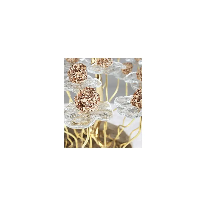 My Glass Studio Petit Fours Stand, Purple - Dia: 25 cm, H: 35 cm