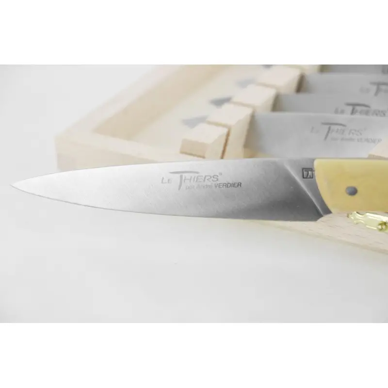 Andre Verdier Le Thiers Elegance 6 Pc Knife In Box - Boxwood Handle - Andre verdier