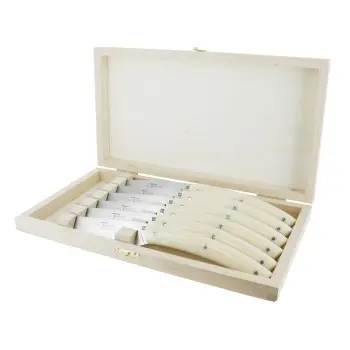 Andre Verdier Le Thiers Elegance 6 Pc Knife In Box - Off-White Acrylic Handle