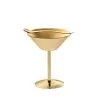 Designer Satin Gold and Stainless Steel Bono Dessert Bowl with Spoon