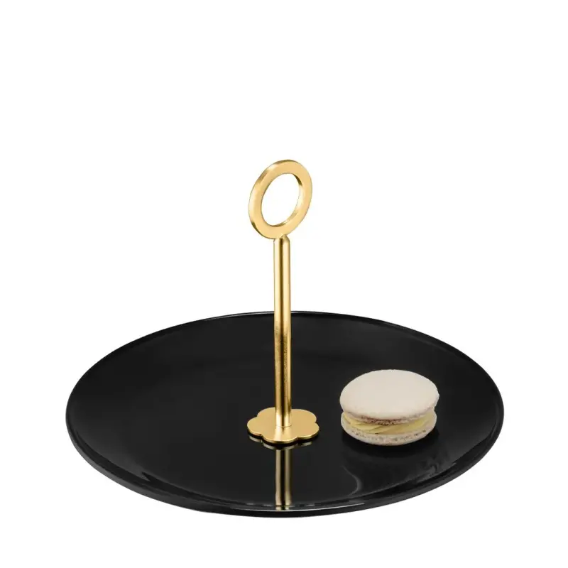 Designer Satin Gold and Stainless Steel Venezia Plate 21 cm Designer Satin Gold and Stainless Steel Venezia Plate 21 cm
