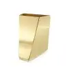Designer Satin Gold and Stainless Steel Origami Small Vase