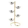 Designer Gold and Stainless Steel Rondelli Vertical Snack Holder