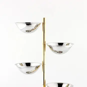 Designer Gold and Stainless Steel Rondelli Vertical Snack Holder