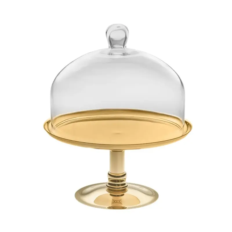 Designer Golden Plated Stainless Steel Lecci Serving Stand 31 cm - Riva