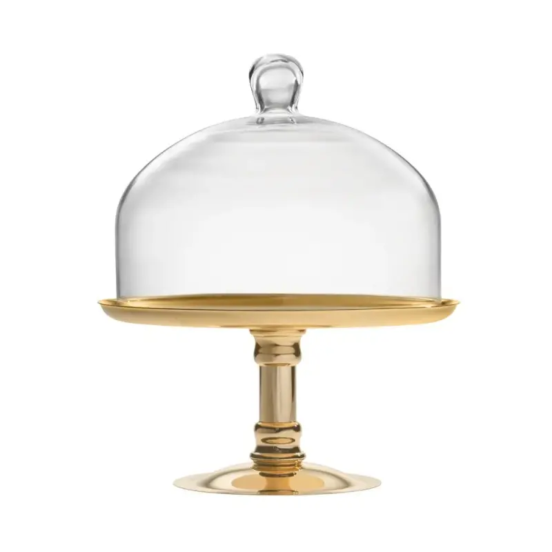 Designer Golden Plated Stainless Steel Lecci Serving Stand 31 cm - Riva