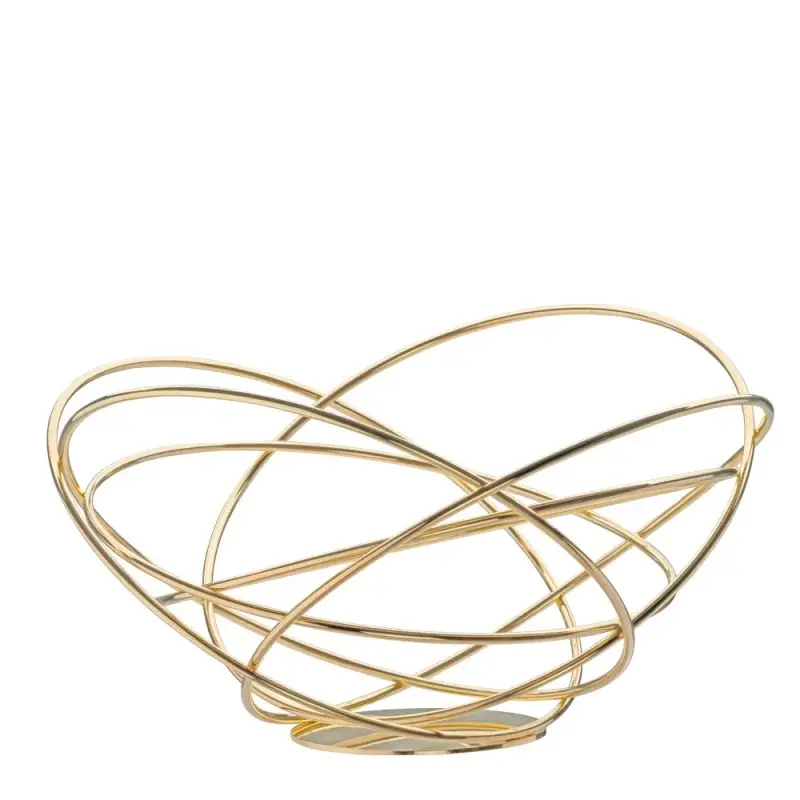 Designer Golden Plated Stainless Steel Potenza Fruit Holder Designer Golden Plated Stainless Steel Potenza Fruit Holder