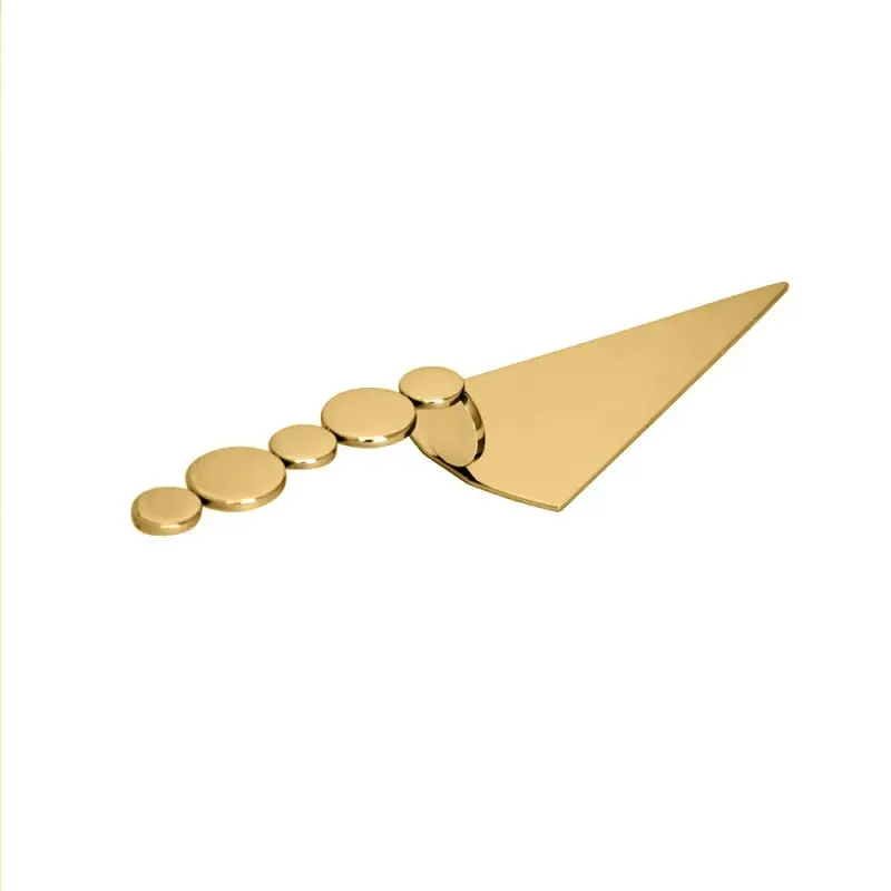 Designer Golden Plated Stainless Steel Riviera Pie Server Designer Golden Plated Stainless Steel Riviera Pie Server