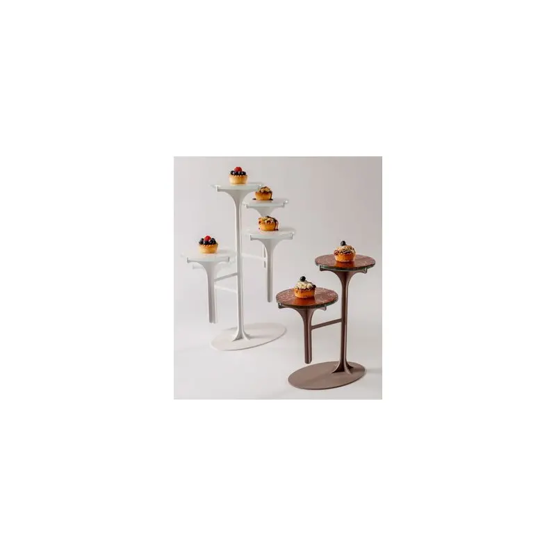 My Glass Studio Petit Fours Stand, White - Set of 2 - 23.6 x 13.9 x 25.2 cm