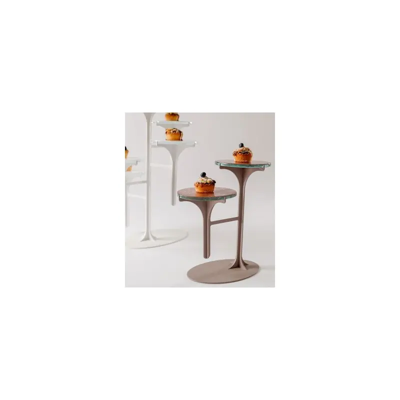 My Glass Studio Petit Fours Stand, White - Set of 2 - 23.6 x 13.9 x 25.2 cm