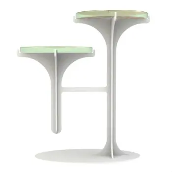 My Glass Studio Petit Fours Stand, Gold - Set of 2 - 23.6 x 13.9 x 25.2 cm