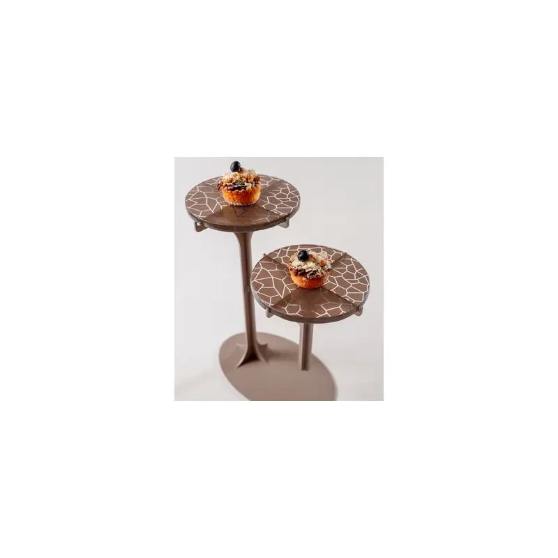 My Glass Studio Petit Fours Stand, Gold - Set of 2 - 23.6 x 13.9 x 25.2 cm