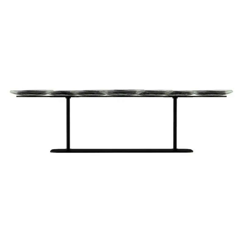 My Glass Studio Petit Fours Stand, Silver - Set of 2 - 47.5 x 27.0 x 12 cm