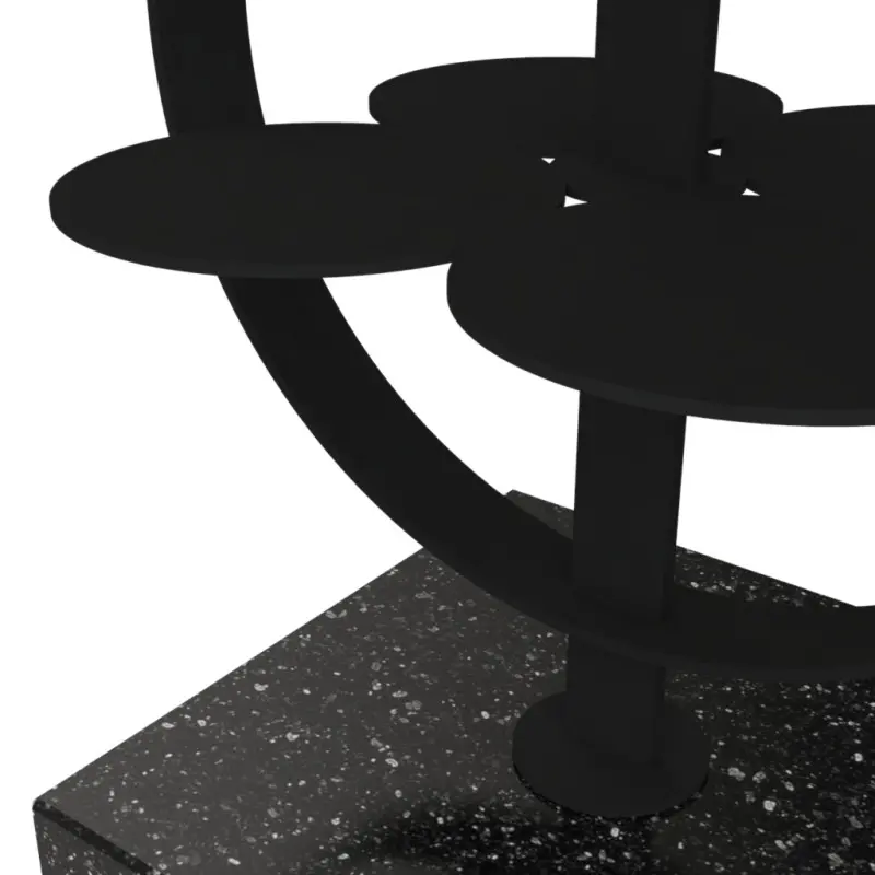My Glass Studio Petit Fours Stand, Black - Set of 3 - 9.8 x 12.8 x 28 cm