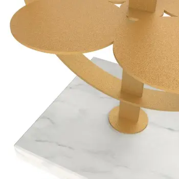 My Glass Studio Petit Fours Stand, Gold - Set of 3 - 9.8 x 12.8 x 28 cm