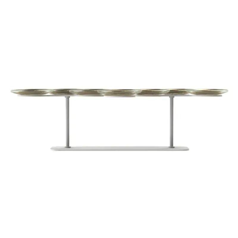 My Glass Studio Petit Fours Stand, Gold - Set of 2 - 47.5 x 27.0 x 12 cm