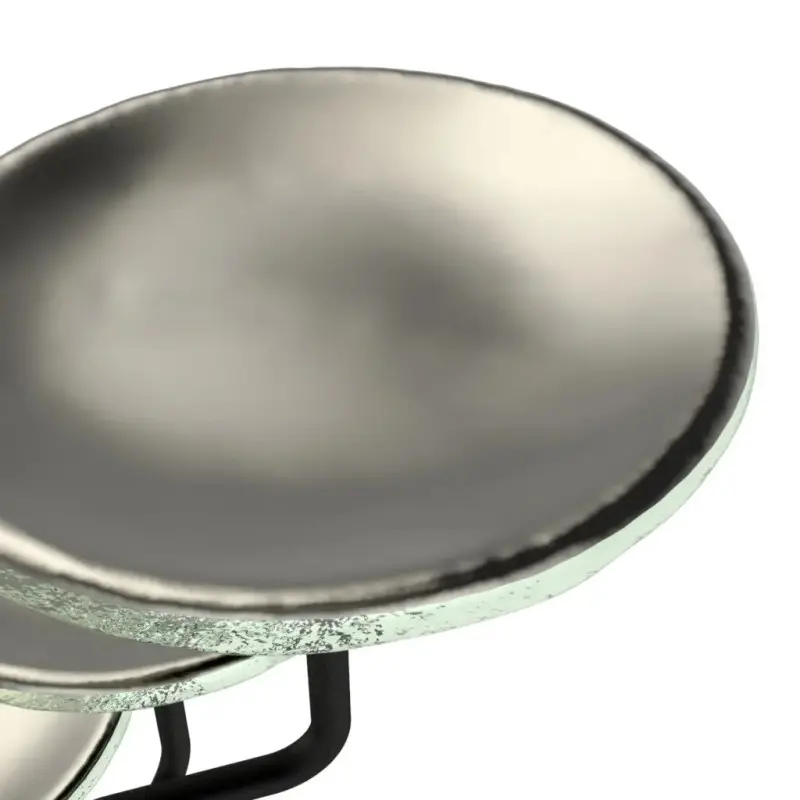 My Glass Studio Petit Fours Stand, Silver - Dia: 26 cm, H: 34 cm My Glass Studio Petit Fours Stand, Silver - Dia: 26 cm, H: 34 cm