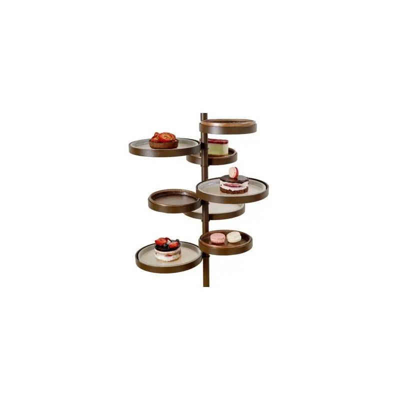 My Glass Studio Floor Tea Stand, White - Dia: 43 cm, H: 120 cm
