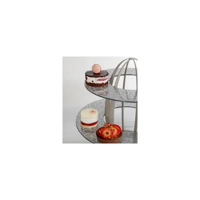 My Glass Studio 2 Tier Cake Stand, White - Set of 2 - Dia: 42 cm, H: 35 cm