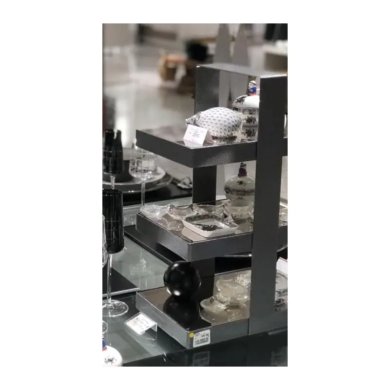 My Glass Studio Tea Stand, Black - Set of 2 - 29.0 x 18.4 x 43.2 cm My Glass Studio Tea Stand, Black - Set of 2 - 29.0 x 18.4 x 43.2 cm